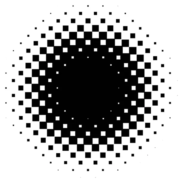 円形のハーフトーン 正方形で作られたスクリーントーン要素 正方形の幾何学的要素 — ストックベクタ