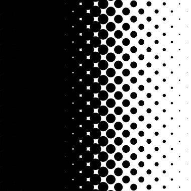 Doğrusal yarım ton, ekran noktaları, daireler, vektör illüstrasyon deseni