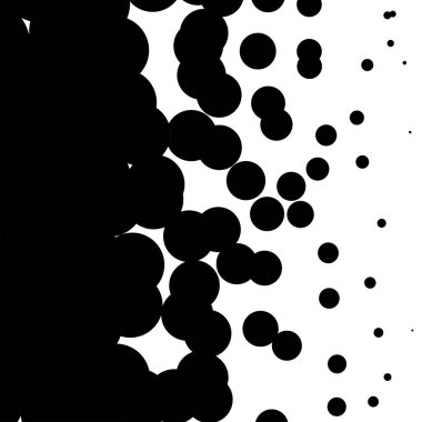 Doğrusal noktacı yarım ton, ekran rastgele noktalar, daireler deseni