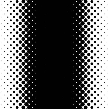 Doğrusal yarım ton, ekran noktaları, daireler, vektör illüstrasyon deseni
