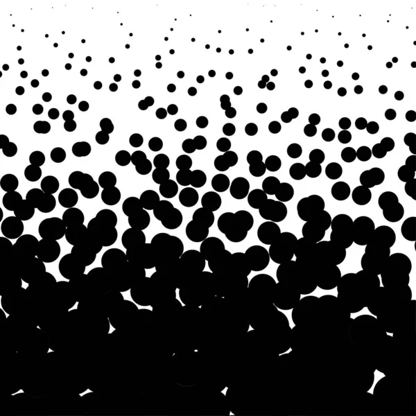 Τυχαίες Κουκκίδες Κύκλοι Μισό Μοτίβο Pointilist Pointillism Τυχαία Διάστικτα Οριζόντια — Διανυσματικό Αρχείο