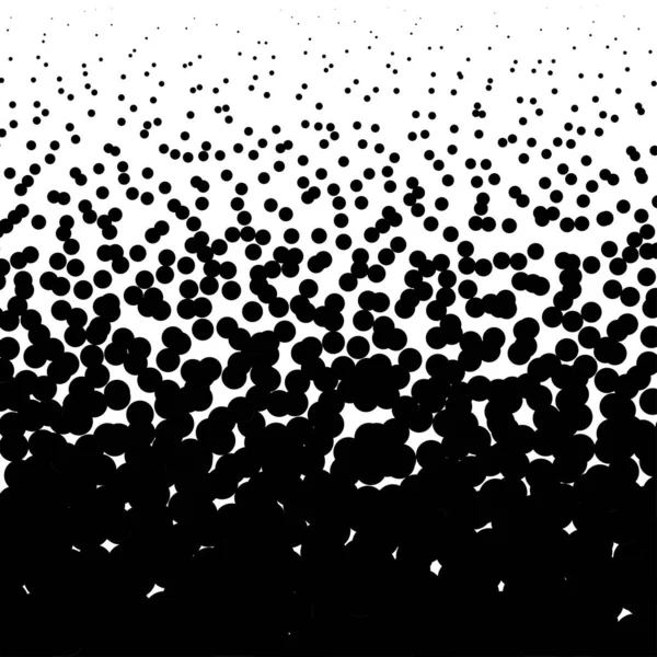 Pois Aléatoires Cercles Motif Demi Teinte Pointilliste Pointillisme Éléments Horizontaux — Image vectorielle