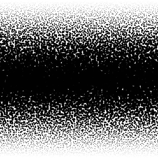 Linearer Pointillistischer Halbton Screentone Random Dots Kreismuster — Stockvektor