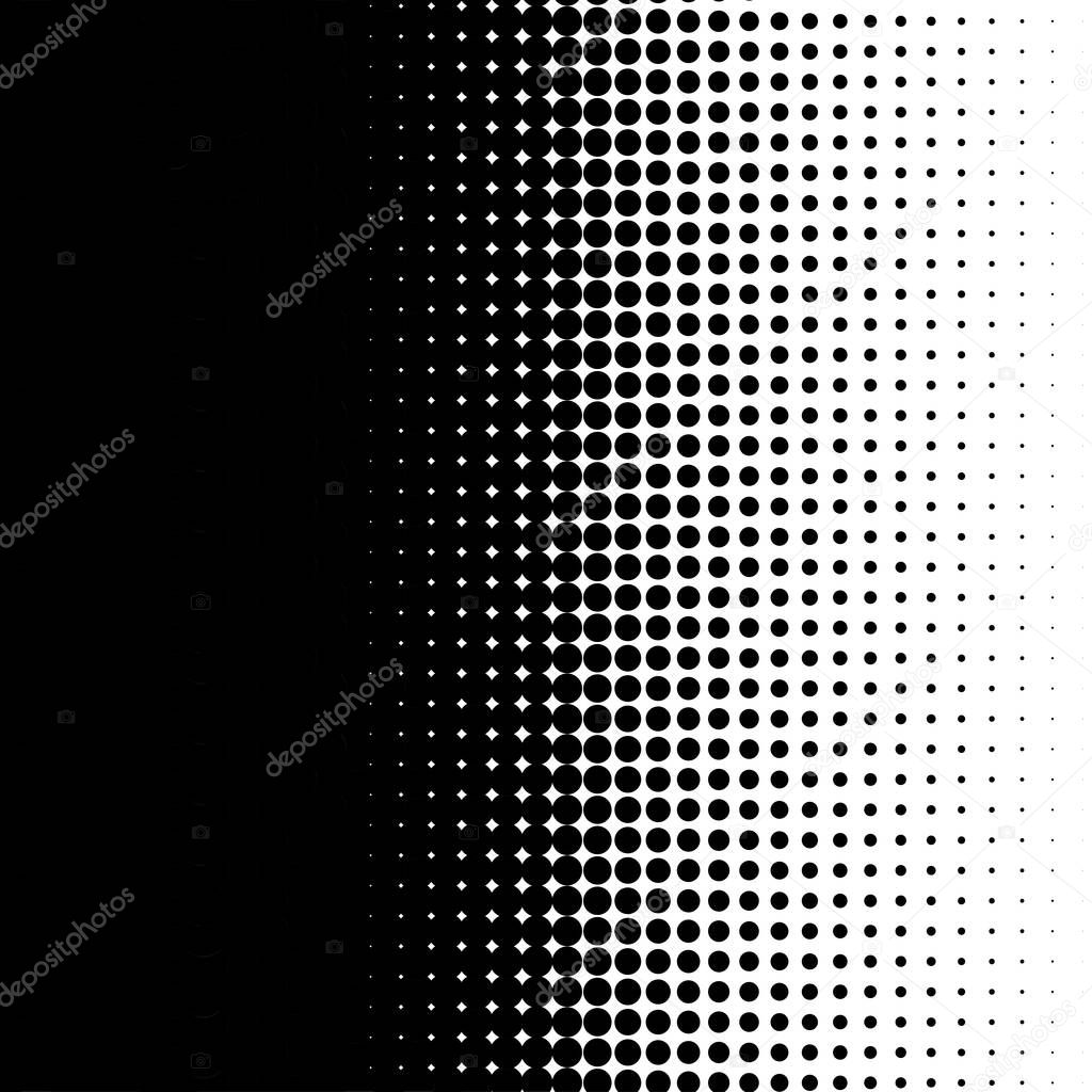 Linear halftone, screentone dots, circles, vector illustration pattern