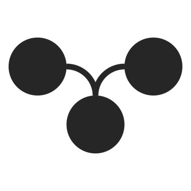 Bağlantıları olan düğümler. Birbirine bağlı çemberler bilgi grafikleri, sunum şablonu ögesi 