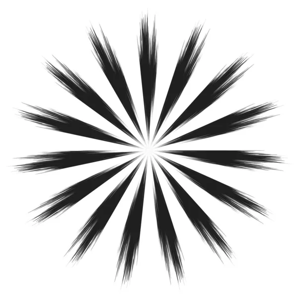 Radiale Grungy Getextureerde Balken Stralen Lijnen Abstracte Vector Illustratie Element — Stockvector