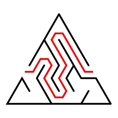 Modern, minimal geometrik çizgiler logosu, simge