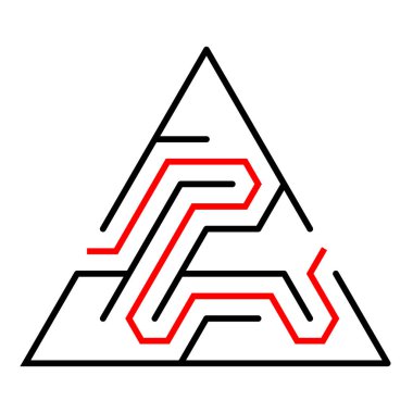 Modern, minimal geometrik çizgiler logosu, simge