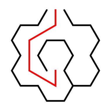 Modern, minimal geometrik çizgiler logosu, simge