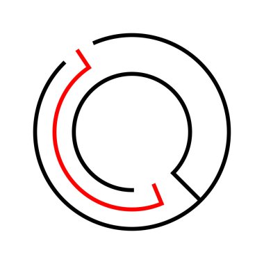 Modern, minimal geometrik çizgiler logosu, simge