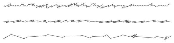 Wellenförmige Zick Zack Linien Streifenvektorelement Vektorillustration — Stockvektor