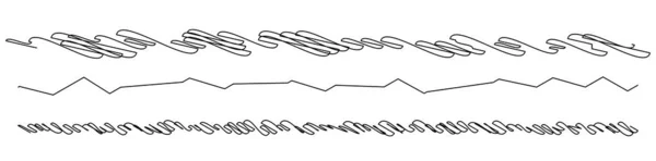 Хвилясті Зигзагоподібні Лінії Векторний Елемент Смуги Векторна Ілюстрація — стоковий вектор