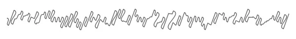 Wellenförmige Zick Zack Linien Vektorillustration — Stockvektor