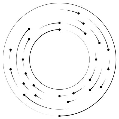 Bölümlü dairesel element, basit vektör illüstrasyon grafiği