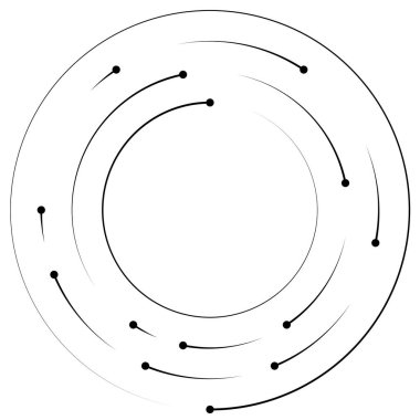 Bölümlü dairesel element, basit vektör illüstrasyon grafiği