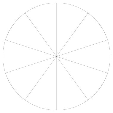 Bölümlü turta grafiği, pasta grafiği bilgisi, sunum şablonu tasarım ögesi