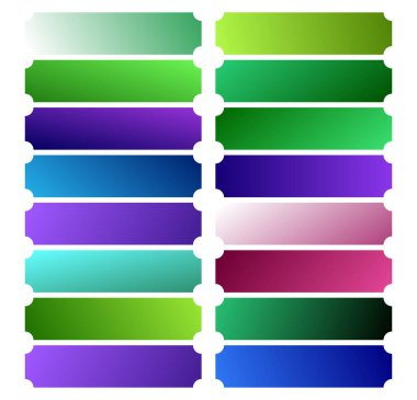 Plaket, plaket pankartı, boş boşluklu düğme şekli vektör çizimi