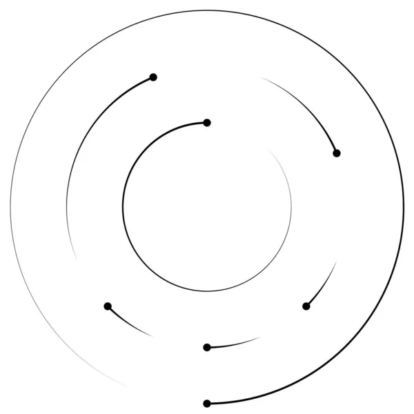 Сегментированный Круговой Элемент Простой Векторный Рисунок — стоковый вектор