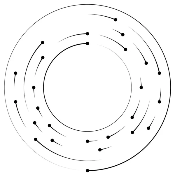 Segmentiertes Kreisförmiges Element Einfache Vektorgrafik — Stockvektor