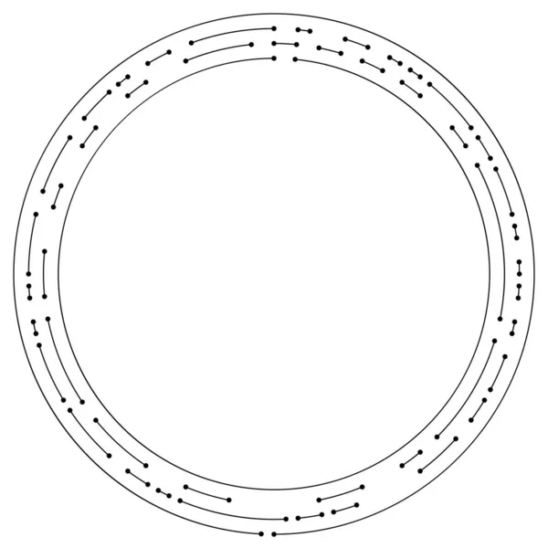 Fragmentowany Okrągły Element Prosty Wektor Ilustracja Grafika — Wektor stockowy