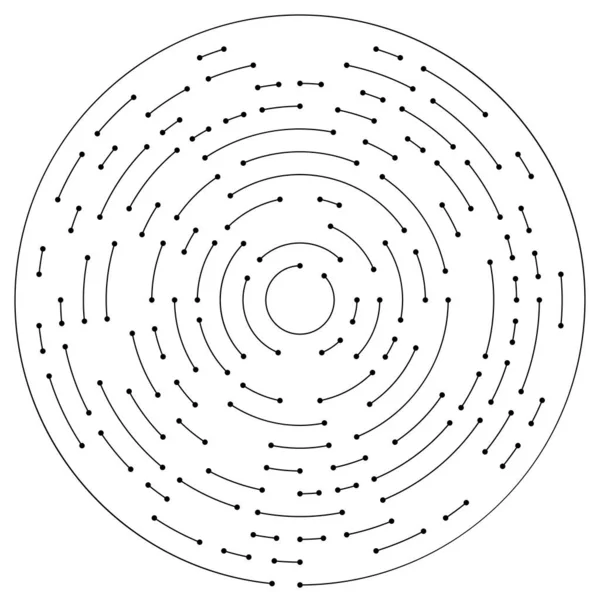 Segmentiertes Kreisförmiges Element Einfache Vektorgrafik — Stockvektor