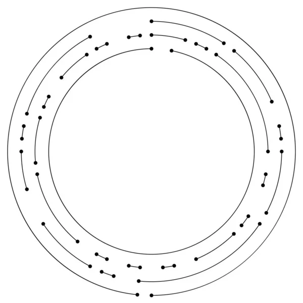Fragmentowany Okrągły Element Prosty Wektor Ilustracja Grafika — Wektor stockowy
