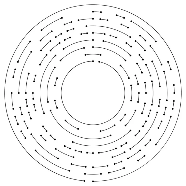 Gesegmenteerd Cirkelvormig Element Eenvoudige Vectorillustratie Grafisch — Stockvector