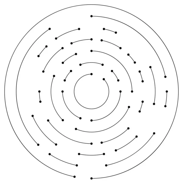 Segmentiertes Kreisförmiges Element Einfache Vektorgrafik — Stockvektor