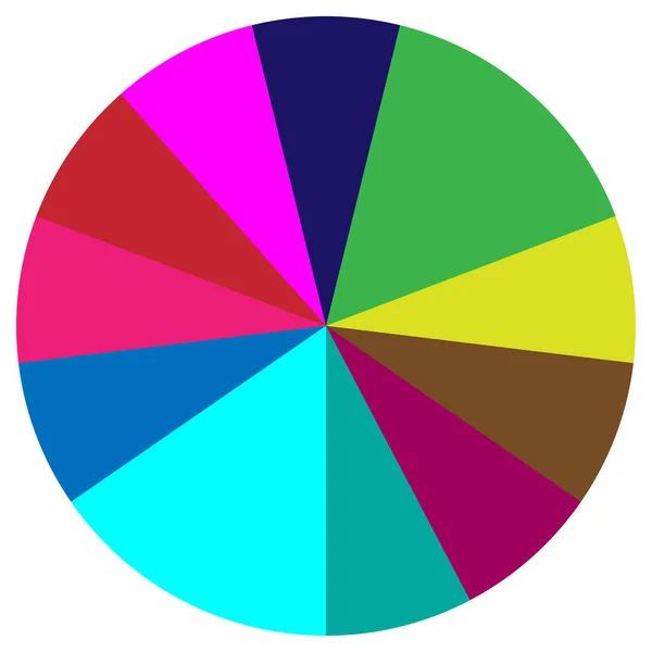 Gráfico Circular Segmentado Infografías Del Gráfico Circular Elemento Diseño Plantilla — Vector de stock