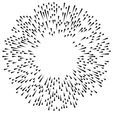 Patlama için çizgiler, çizgiler soyut element, vektör illüstrasyon şablonu