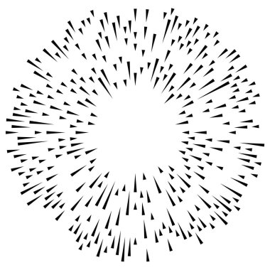 Patlama için çizgiler, çizgiler soyut element, vektör illüstrasyon şablonu