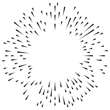 Patlama için çizgiler, çizgiler soyut element, vektör illüstrasyon şablonu