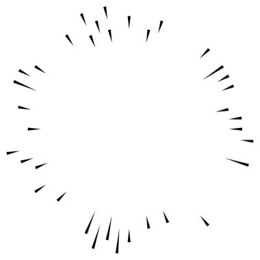 Patlama için çizgiler, çizgiler soyut element, vektör illüstrasyon şablonu