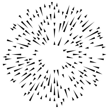 Patlama için çizgiler, çizgiler soyut element, vektör illüstrasyon şablonu