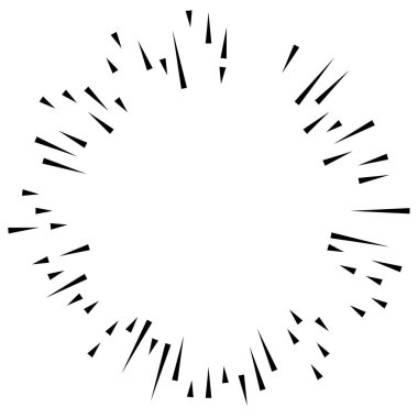 Patlama için çizgiler, çizgiler soyut element, vektör illüstrasyon şablonu