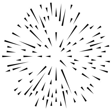Radyal, yayılan çizgiler, çizgiler patlama için soyut element, patlama, yayılma teması