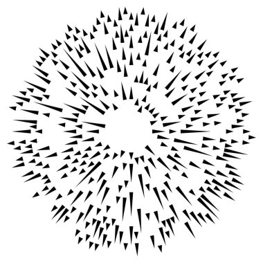 Patlama için çizgiler, çizgiler soyut element, vektör illüstrasyon şablonu