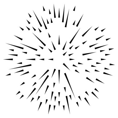 Patlama için çizgiler, çizgiler soyut element, vektör illüstrasyon şablonu