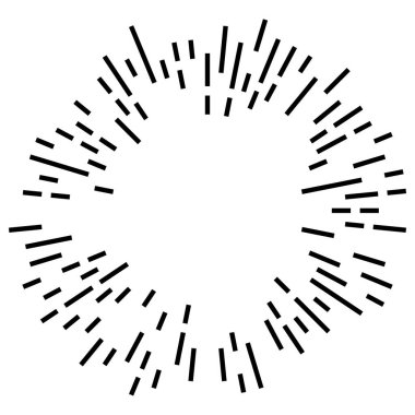 Patlama için çizgiler, çizgiler soyut element, vektör illüstrasyon şablonu