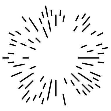 Patlama için çizgiler, çizgiler soyut element, vektör illüstrasyon şablonu