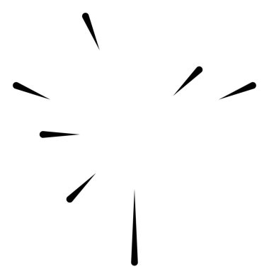 Patlama için çizgiler, çizgiler soyut element, vektör illüstrasyon şablonu