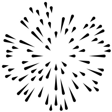 Patlama için çizgiler, çizgiler soyut element, vektör illüstrasyon şablonu