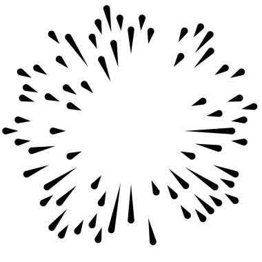 Patlama için çizgiler, çizgiler soyut element, vektör illüstrasyon şablonu