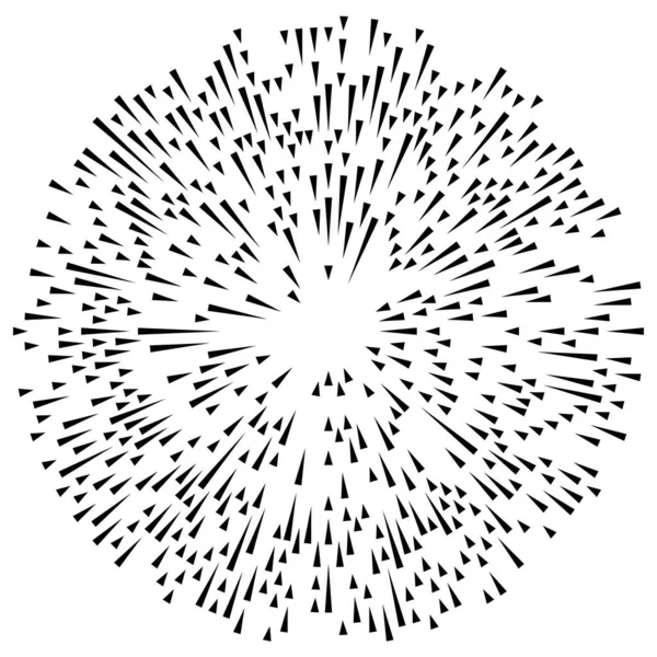 Випромінювання Ліній Смуг Абстрактного Елемента Вибуху Векторні Ілюстрації Шаблон — стоковий вектор