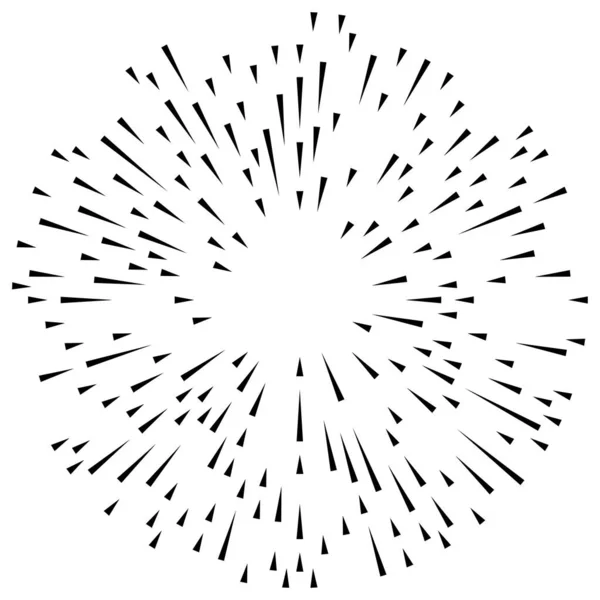 Radial Líneas Radiantes Rayas Elemento Abstracto Para Explosión Explosión Tema — Archivo Imágenes Vectoriales