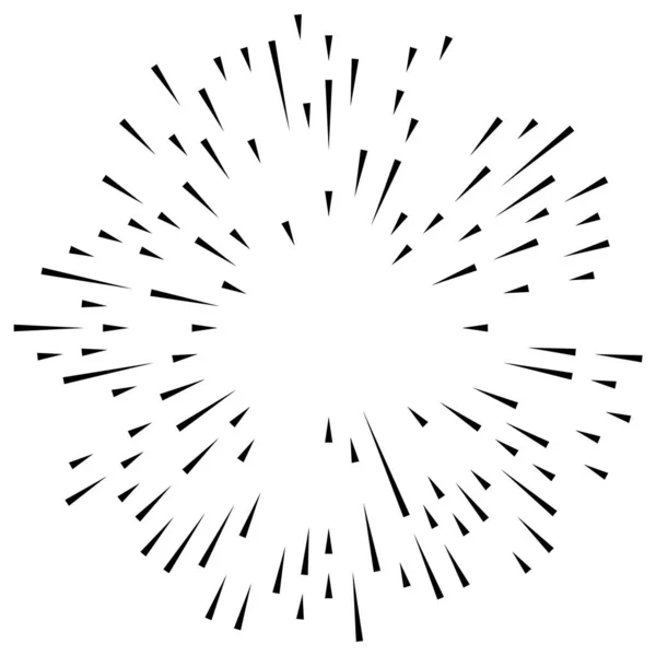 Випромінювання Ліній Смуг Абстрактного Елемента Вибуху Векторні Ілюстрації Шаблон — стоковий вектор