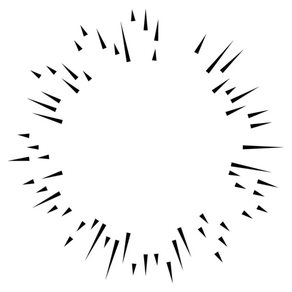 Radial Linhas Radiantes Listras Elemento Abstrato Para Explosão Explosão Tema — Vetor de Stock