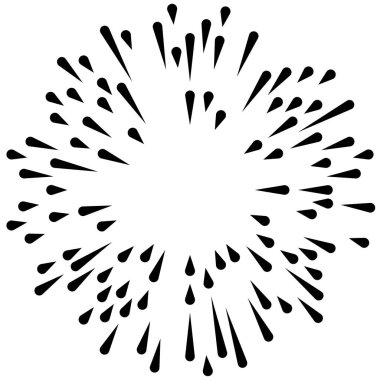 Patlama için çizgiler, çizgiler soyut element, vektör illüstrasyon şablonu