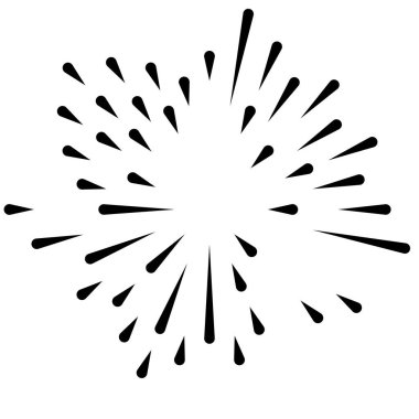 Patlama için çizgiler, çizgiler soyut element, vektör illüstrasyon şablonu