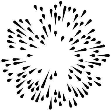 Patlama için çizgiler, çizgiler soyut element, vektör illüstrasyon şablonu